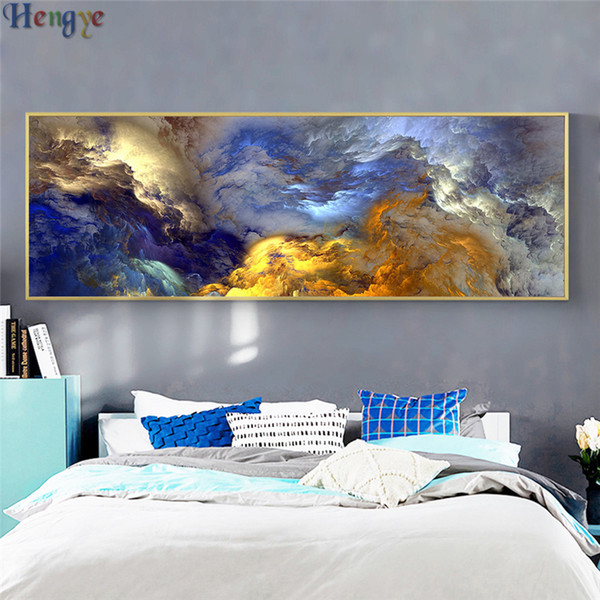 ZYXIAO landscape abstract cloud Oil painting on Canvas Professional Art Poster No Frame Wall Picture for Living Room Sofa Home Decor ys0025