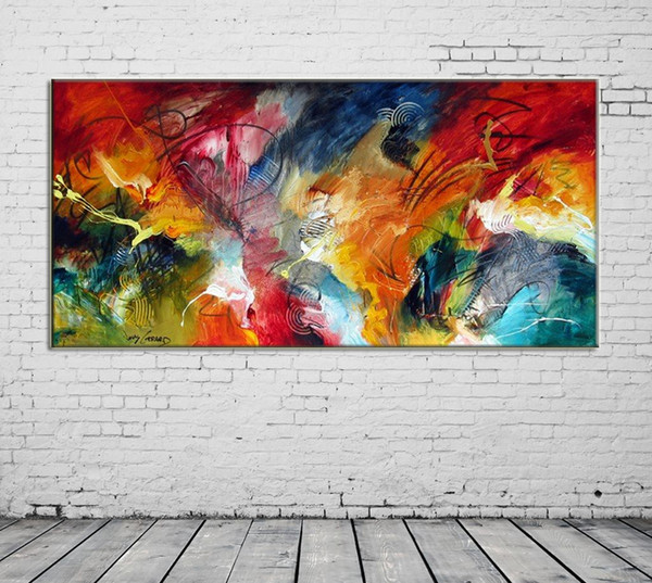ZYXIAO Poster And Prints Wall Art Canvas Painting abstract colorful Wall Pictures For Living Room color Decoration No Frame painting ys0084