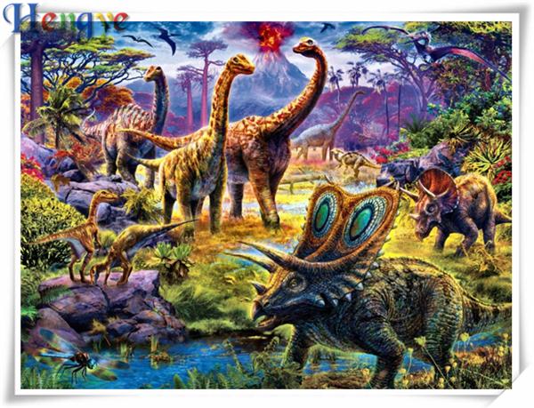 Rhinestone full square&round diamond embroidery animal Dinosaur 5D diy diamond painting cross stitch kit home mosaic decor gift AA0329