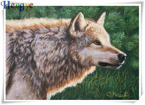 Diy diamond painting cross stitch kit rhinestone mosaic home decor gift animal white wolf full square&round diamond 5D embroidery AA0370