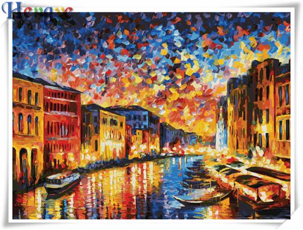 Diy diamond painting cross stitch kit rhinestone mosaic home decor gift landscape city night full square&round diamond 5D embroidery AA0334