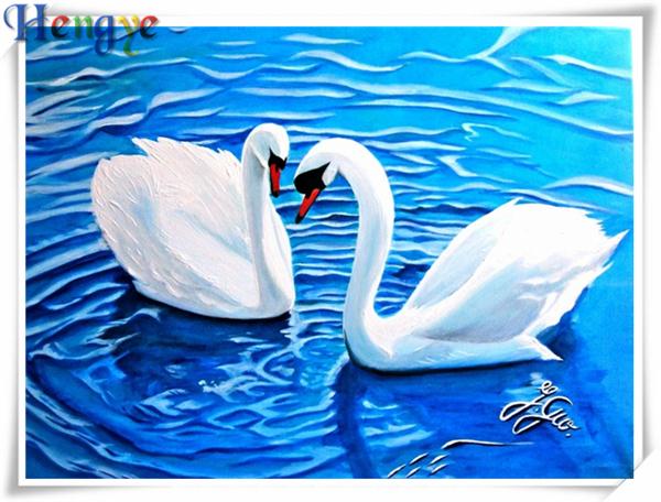 Rhinestone full square&round diamond embroidery animal swan lake 5D diy diamond painting cross stitch kit home mosaic decor gift AA0314