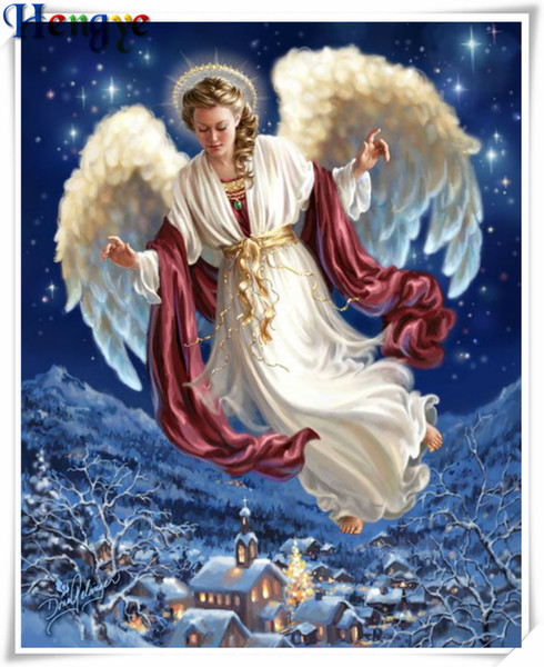 Mosaic home decor gift people girl angel 5D diy diamond painting cross stitch kit rhinestone full square&round diamond embroidery AA0397