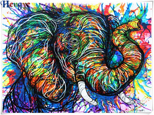 5D Diy diamond painting cross stitch kit rhinestone mosaic home decor gift animal elephant full square&round diamond embroidery yx3208