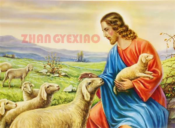 Diy diamond painting cross stitch kit rhinestone mosaic home decoration Jesus Christ sheep full square&round diamond embroidery AA0137