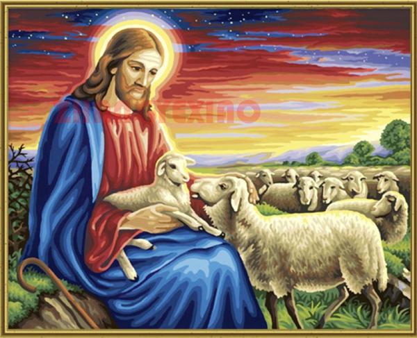 Rhinestone full round&square diamond embroidery Jesus Christ sheep diy diamond painting cross stitch kit home mosaic decoration AA0115