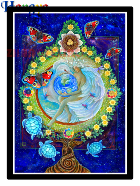 Mosaic home decor gift flower angel girl 5D diy diamond painting cross stitch kit rhinestone full round&square diamond embroidery AA0188