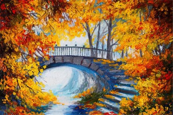 5D Diamond Embroidery needlework diy Diamond painting Cross Stitch Kits landscape forest bridge full round diamond mosaic Room Decor yx1402