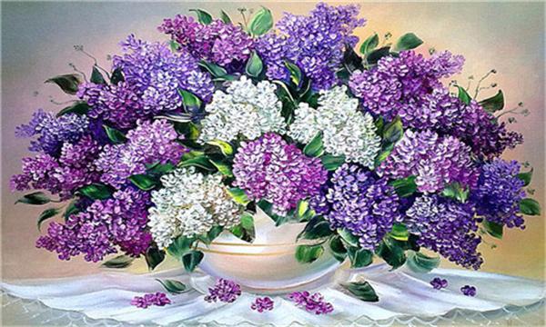 Mosaic home decor gift flower Lavender 5D diy diamond painting cross stitch kit rhinestone full square&round diamond embroidery BB0564