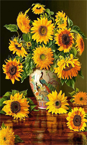 5D Diamond embroidery flower sunflower diy diamond painting cross stitch kit resin full square&round diamond mosaic home decor gift BB0573