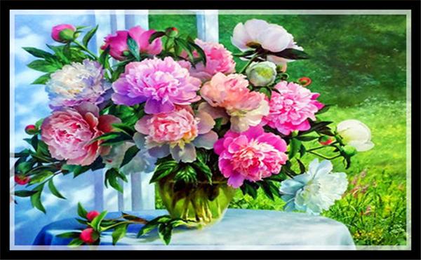 Rhinestone full round diamonds embroidery flower pink rose diy diamond painting cross stitch kit home mosaic decoration gift BB0565