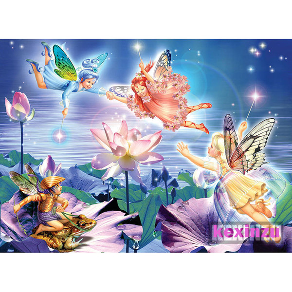 DIY Diamond Painting Cross Stitch pictures Home decoration full square Round Diamond Embroidery Cartoon Butterfly painting rhinestones