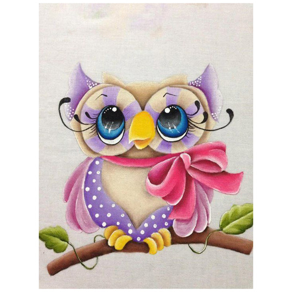 5D Full Diamond Painting Stone Drill Bead Painting Cross Stitch Cartoon Baby Owl Diamond Embroidery Christmas Gift