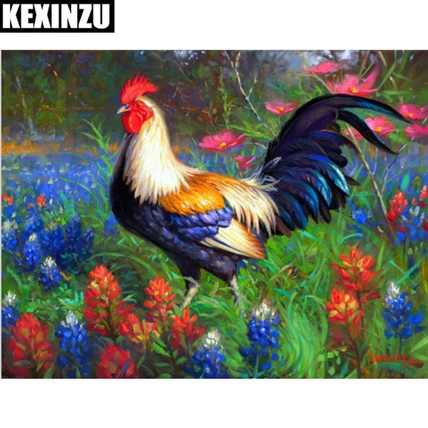 DIY 5D Diamond Painting Cross Stitch Cock Animals Full Resin Square Mosaic Diamond embroidery Pattern Wall Paintings