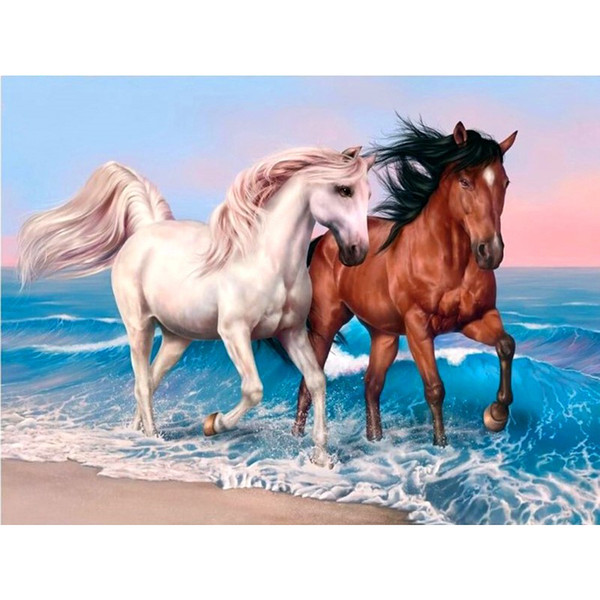 Natural scenery 5d horse diamond full drill pearl embroidery landscape diamond painting cross stitch mosaic Home Decoration