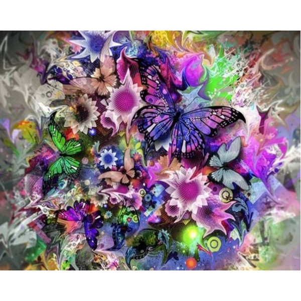 5d butterfly flower diamond full drill pearl embroidery landscape diamond painting cross stitch mosaic Home Decoration