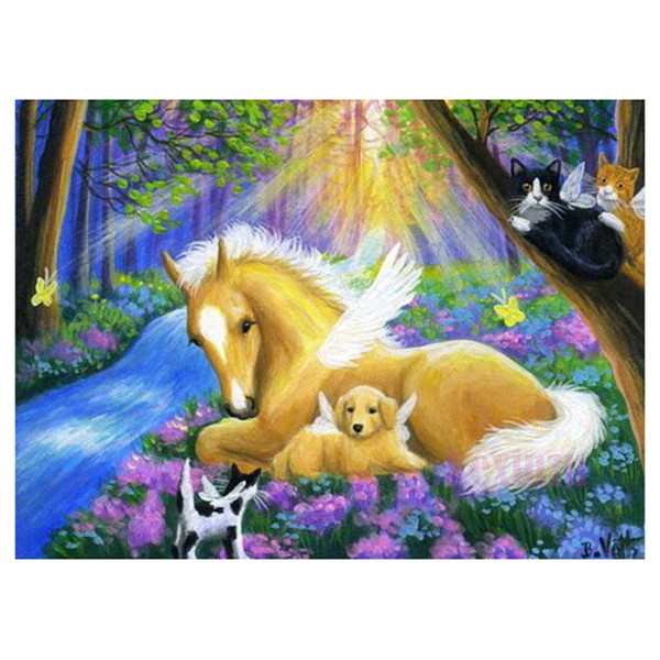 5D DIY Diamond Painting Horse Dog Animals Embroidery Full Square Round Stone Beads Diamant Cross Stitch Mosaic Gift