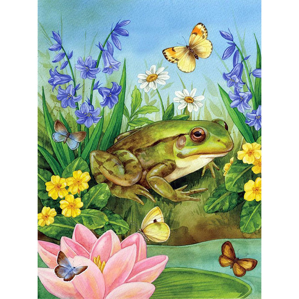 2018 new 5D,DIY,Diamond Embroidery, Flower Frog,Cross Stitch,Diamant Mosaic ,Diamond Painting,Wall Stickers,Home Decor