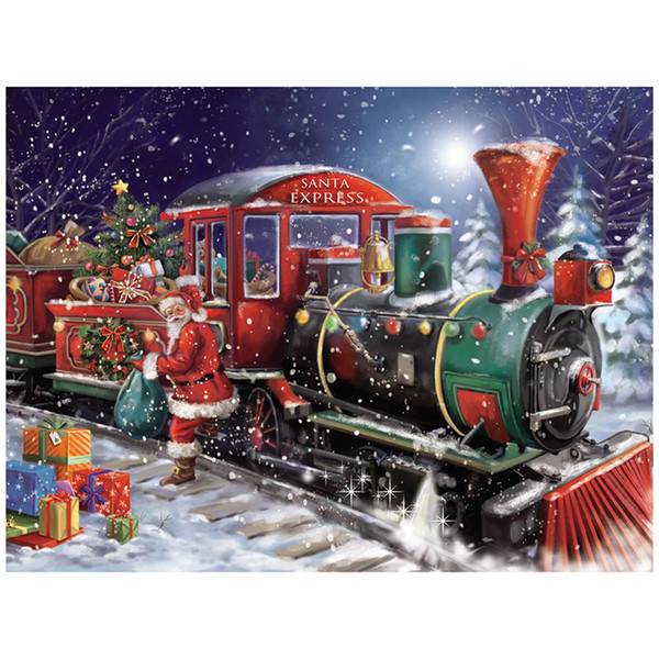 kexinzu DIY 5D Diamond Painting Kits Diamant Embroidery Pictures Arts Hobby Craft for Home Wall Decor Train Full Santa Claus Christmas Gift