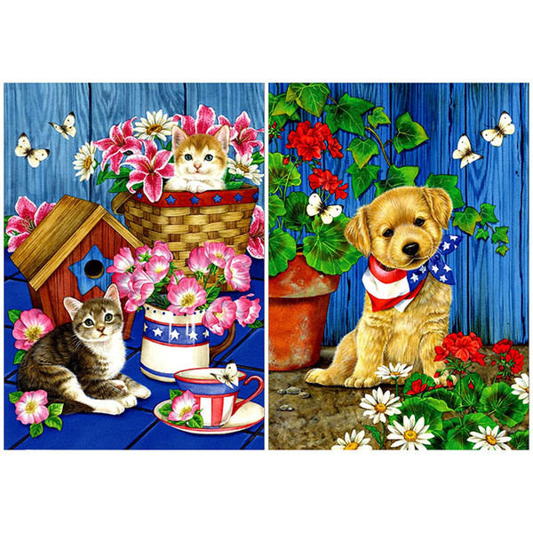 kexinzu 5D,DIY,Diamond Embroidery, Cat Puppy Dog,Cross Stitch,Diamant Mosaic ,Diamond Painting,Wall Stickers,Home Decor