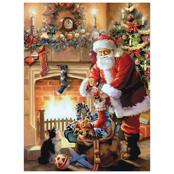 kexinzu DIY 5D Diamond Painting Kits Diamond Embroidery Pictures Arts Hobby Craft for Home Wall Decor Full Drill Santa Claus Christmas Gift