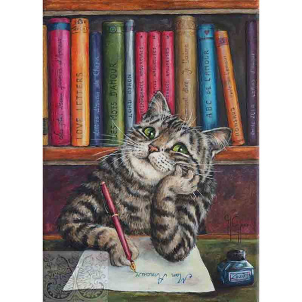 kexinzu 5D DIY Diamond Painting Cool Cat Read Embroidery Full Square Round Stone Beads Diamant Cross Stitch Mosaic Gift