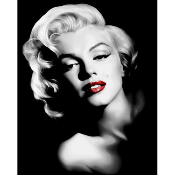 KEXINZU Full Diamond Embroidery Cross Stitch Celebrity Star Monroe 5D Diy Diamond Painting Kit Square Round Drill Stone Mosaic