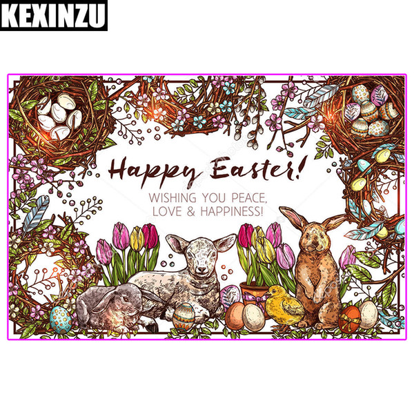 Kexinzu 5d diy Full drill diamond painting Cartoon Deer rabbit Logo Cross stitch mosaic pictures rhinestones embroidery daimond painting