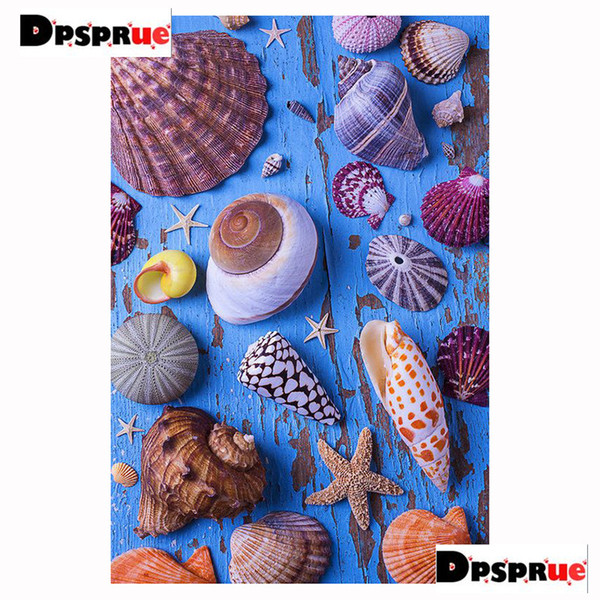 Dpsprue Full Square Round Drill 5D DIY Diamond Painting Kit starfish Embroidery Cross Stitch Mosaic Rhinestone Home Decor Gift D14