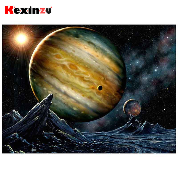 Dpsprue Full Square Round Drill 5D DIY Diamond Painting Kit Space planet Embroidery Cross Stitch Mosaic Rhinestone Home Decor Gift S121