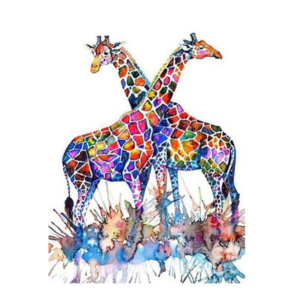 Dpsprue Full Square Round Drill 5D DIY Diamond Painting Kit giraffe Animal Embroidery Cross Stitch Mosaic Rhinestone Home Decor Gift D102