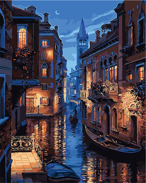 Diamond embroidery scenery Venice water town diy diamond painting cross stitch kit resin full round diamond mosaic home decoration yx4314