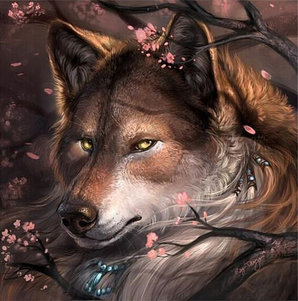 New Diamond Embroidery needlework diy Diamond painting Cross Stitch Kits animal wolf full round diamond mosaic Room Decor YY0018