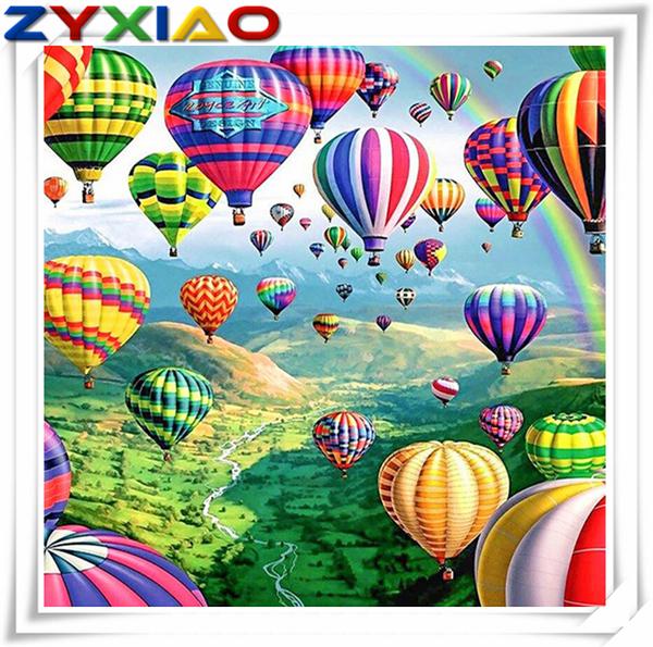 Mosaic home decor gift Hot Air Balloon 5D diy diamond painting cross stitch full round&square diamond embroidery art craft toy cc0014