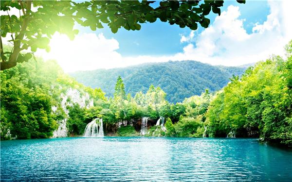 Mosaic home decoration landscape waterfall lake diy diamond painting cross stitch kit rhinestone full square diamond embroidery zxh1357