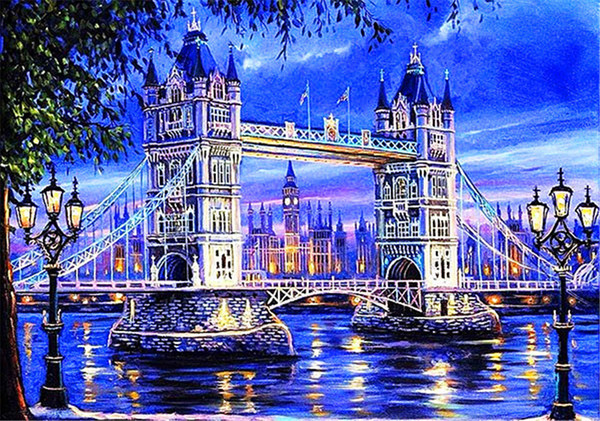 DIY 5D Diamond Painting Cross Stitch Bridge Full Diamond Diamond Embroidery Home Decoration New Fashion Handmade Crafts