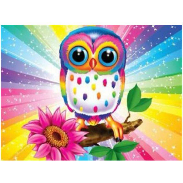 Dpsprue Full Square Round Drill 5D DIY Diamond Painting Kit Cartoon Owl Embroidery Cross Stitch Mosaic Rhinestone Home Decor Gift D10