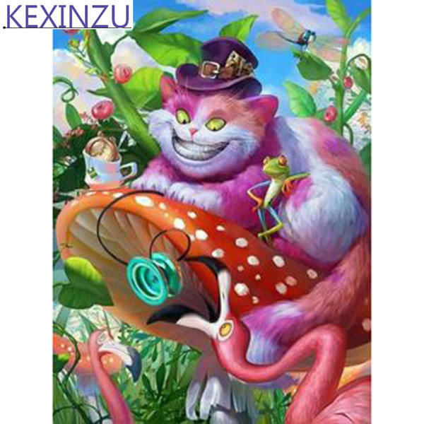 Kexinzu Full 5D diamond painting Kit Animal Cartoon Decorative painting Room Embroidered diamond cross stitch picture paintin