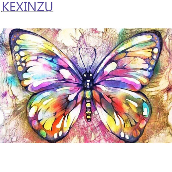 Kexinzu Full 5D diamond painting Kit Animal Butterfly Decorative painting Room Embroidered diamond cross stitch picture paintin