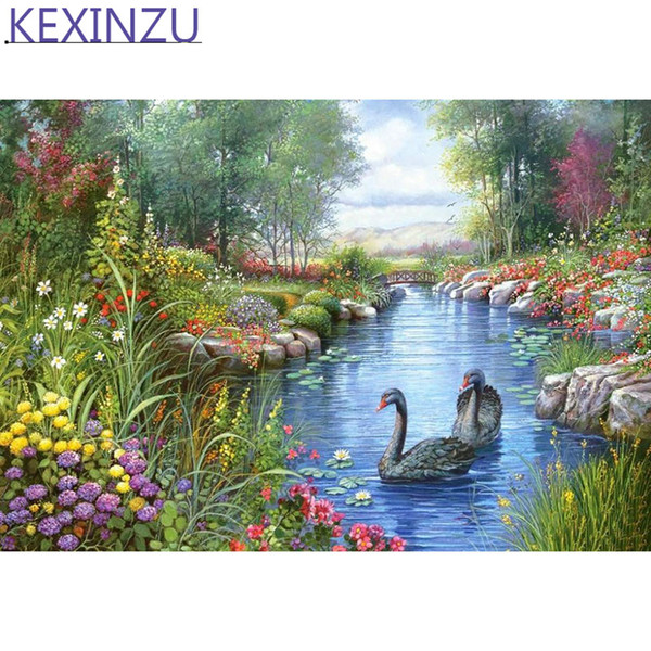 Kexinzu Full 5D diamond painting Kit Scenery Decorative painting Room Embroidered diamond cross stitch picture paintin