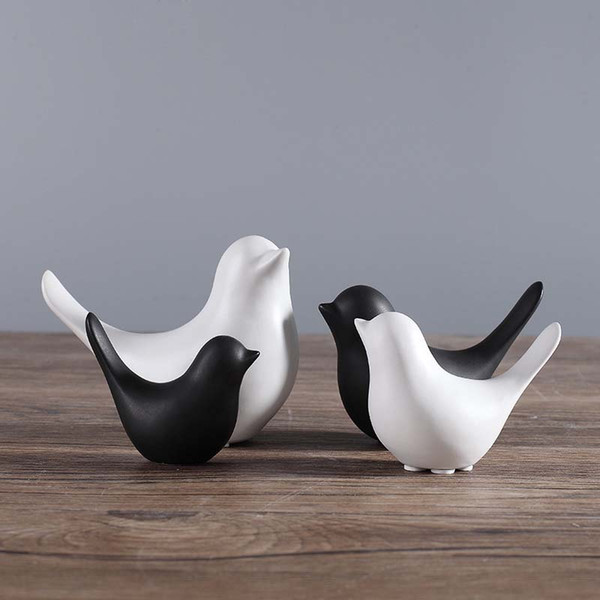 Nordic Modern Minimalist Scandinavian Style Ceramic Bird Ornaments Home Decorations Crafts Figurines Ceramic Birds Wedding Gifts