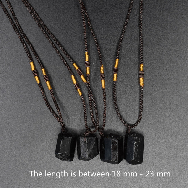 10/PCS natural black tourmaline pendant necklace plating crystal necklace chakra crystal healing stone pendant 18-23mm