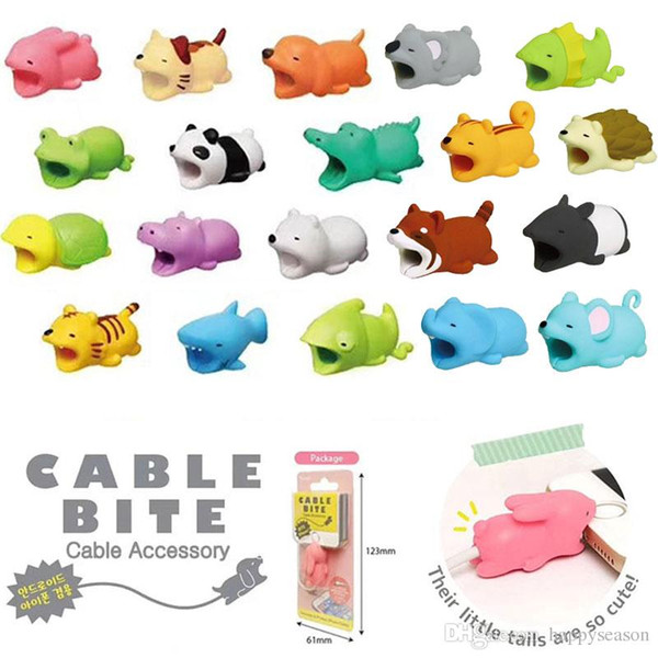 Cable Bite Charger Cable Protector Savor Cover for iPhone Lightning Cute Animal Design Charging Cord Protective