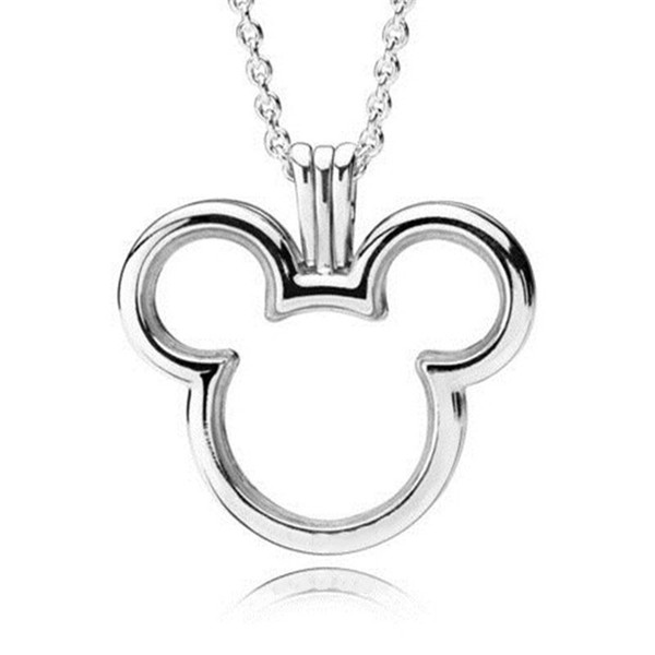 New Trendy 100% Real 925 Sterling Silver Micky Floating Locket Charm Fit Original Pandora Necklace Women Fine Jewelry Party Gift