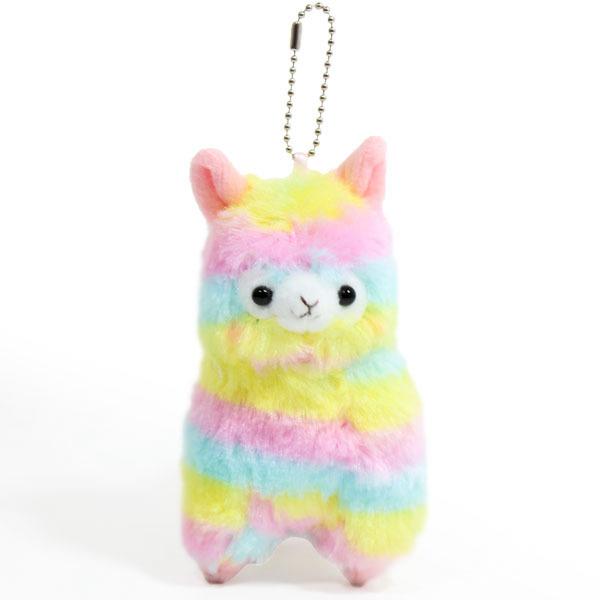 Llama Arpakasso Stuffed Animal keychain Rainbow Alpaca Soft Plush Toys Kawaii Cute Pendant Kids Christmas present 14cm/5.5 inches AAA1012