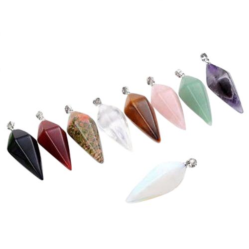 Wholesale- 2015 hot sell Fashion and cute Pendulum Healing Dowsing Reiki Chakra Crystal Pendant For Chain Necklace 56IW