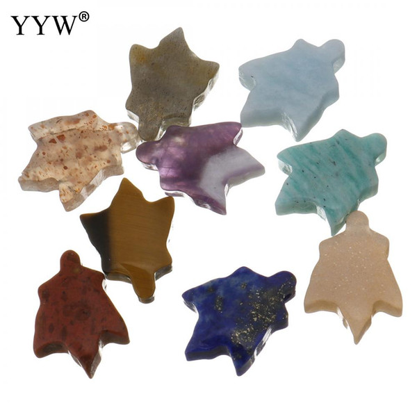 2019 Fashion Randomly Sent Natural Stone Crystal Charms Pendants Maple Leaf for Jewelry Making Good Quality Necklace Bracelets