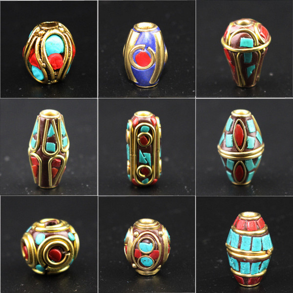 9 styles Tibetan Buddha Nepal transfer beads Nepal hand separated beads DIY handmade jewelry accessories