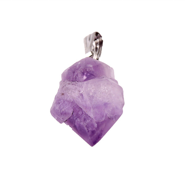 Natural point stone Pendants Pendulum purple Healing Crystal Chakra Reiki Beads random size 10pcs Free shipping