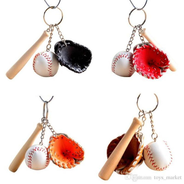 Multicolor Men Bags Car Key Ring Simulated Tennis Baseball Key Chain Couples Lover Gift For Women Keychain Jewelry